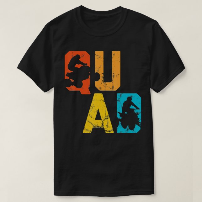 Camiseta Funny Quad Retro Quad Riding Four Wheeler ATV para (Diseño del anverso)