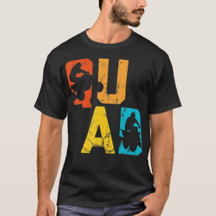 Camiseta Funny Quad Retro Quad Riding Four Wheeler ATV para