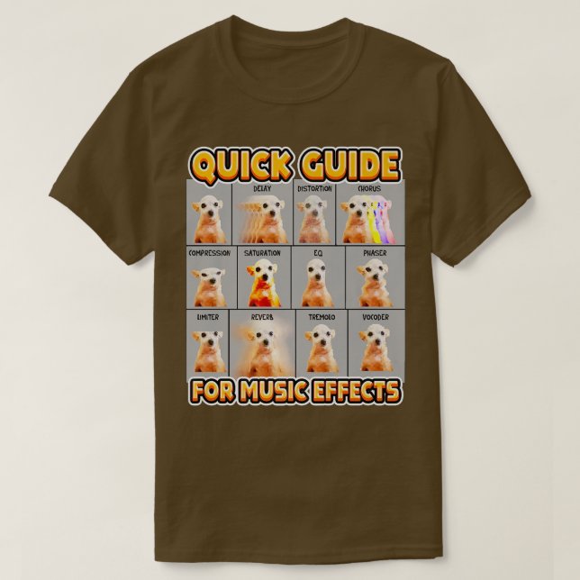 Camiseta Funny Quick Guide for Music Effects Musican Chihua (Diseño del anverso)