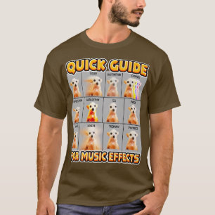 Camiseta Funny Quick Guide for Music Effects Musican Chihua