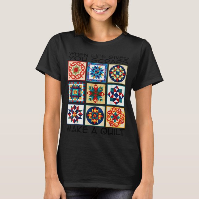 Camiseta Funny Quilting Sewing Make A Quilt Patterns Quilte (Anverso)