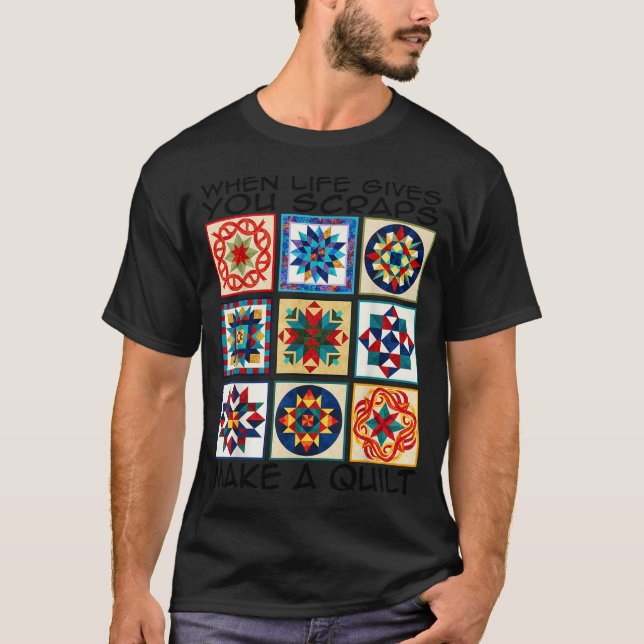 Camiseta Funny Quilting Sewing Make A Quilt Patterns Quilte (Anverso)