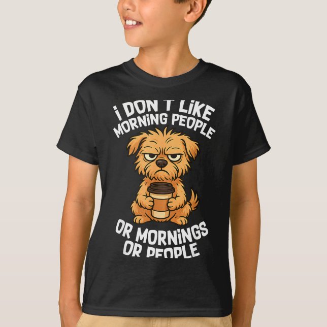 Camiseta Funny Quote Coffee Sleepy Cute Dog Puppy Lover Gif (Anverso)
