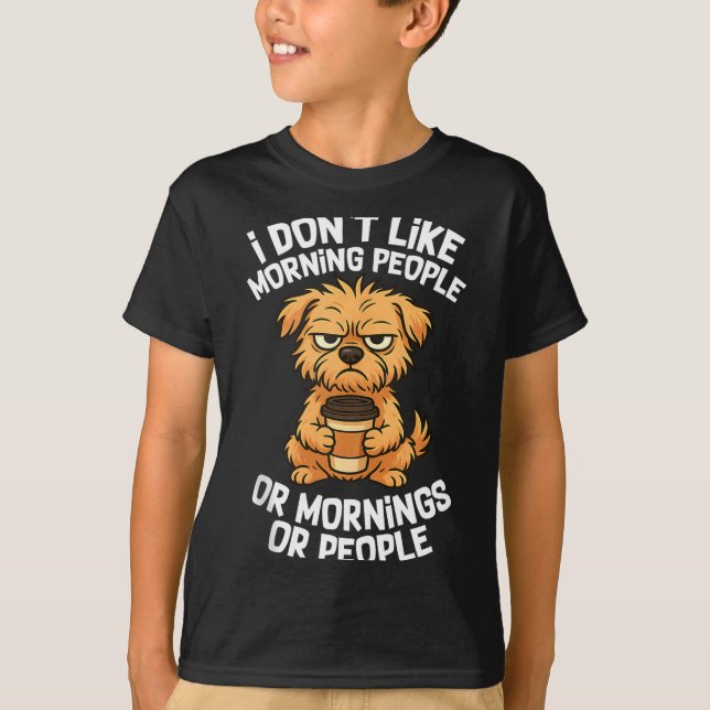 Camiseta Funny Quote Coffee Sleepy Cute Dog Puppy Lover Gif (Anverso)