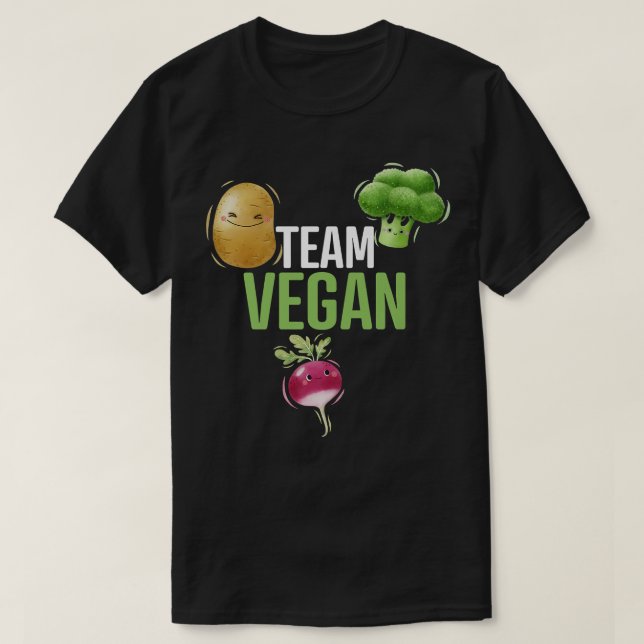 Camiseta Funny Quote Team vegan Vegetarian Broccoli (Diseño del anverso)