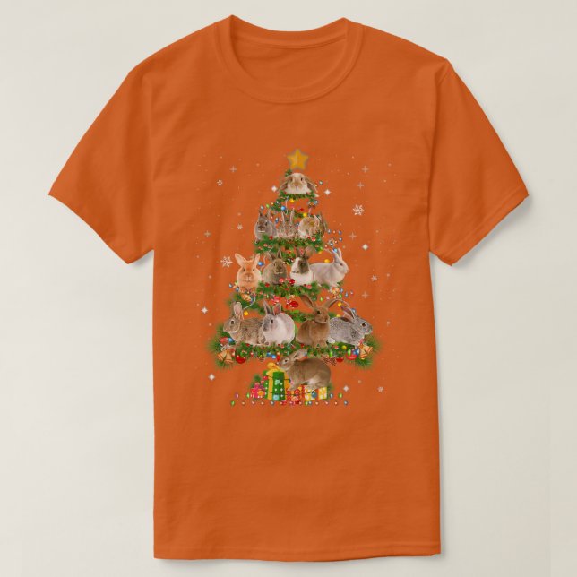 Camiseta Funny Rabbit Christmas Tree Loves Bunny Rabbit Xma (Diseño del anverso)