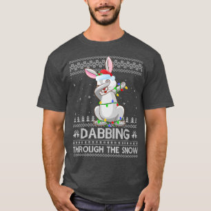 Camiseta Funny Rabbit Dabbing Through The Snow Ugly Rabbit 