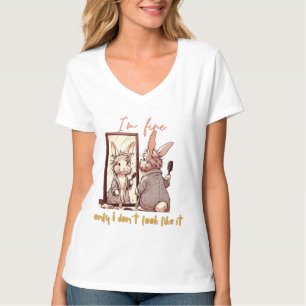 Camiseta Funny rabbit in front of the mirror – Funny design