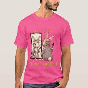 Camiseta Funny rabbit in front of the mirror – Funny design