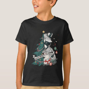 Camiseta Funny Raccoon Christmas Tree Sorta Merry Sorta Fer