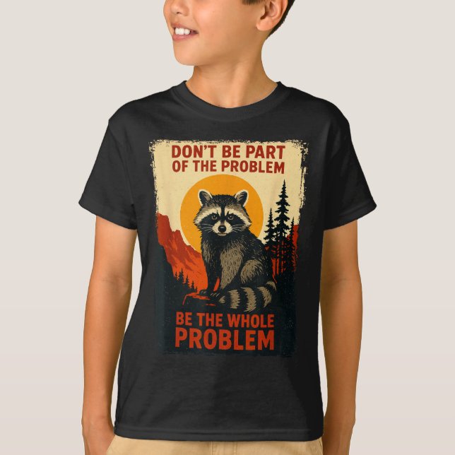 Camiseta Funny Raccoon Nature Wildlife Outdoor Graphic Sarc (Anverso)