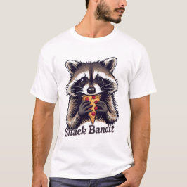 Camiseta Funny Raccoon T-Shirt – “Snack Bandit” Pizza Lover
