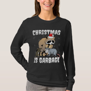Camiseta Funny Raccoon Trash Gang Festious Memes Navidades
