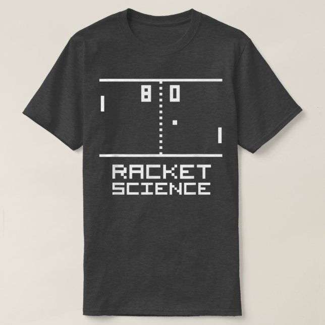 Camiseta Funny RACKET SCIENCE Ping Pong  80s Video Game Arc (Diseño del anverso)