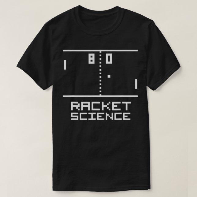 Camiseta Funny RACKET SCIENCE Ping Pong  80s Video Game Arc (Diseño del anverso)