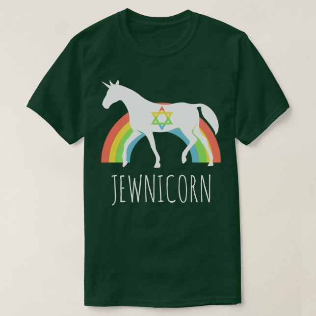 Camiseta Funny Rainbow Jewnicorn Judío Unicorn (Diseño del anverso)