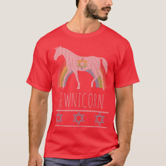 Camiseta Funny Rainbow Jewnicorn judío Unicorn Ugly Hanukk