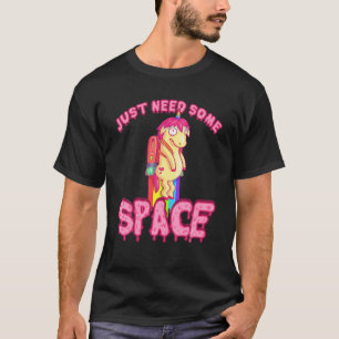 Camiseta Funny Rainbow Rocket Unicorn