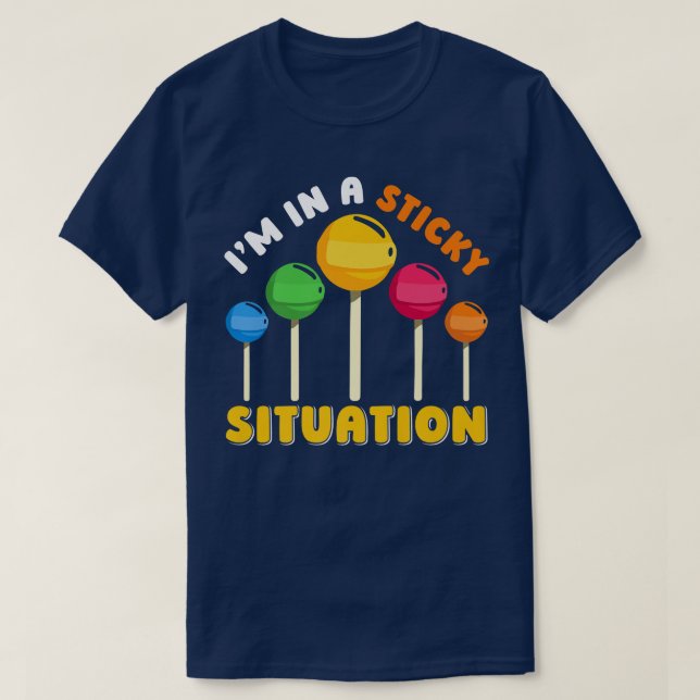Camiseta Funny Rainbow Sucker Candy Stick Lollipop730 (Diseño del anverso)