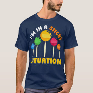 Camiseta Funny Rainbow Sucker Candy Stick Lollipop730