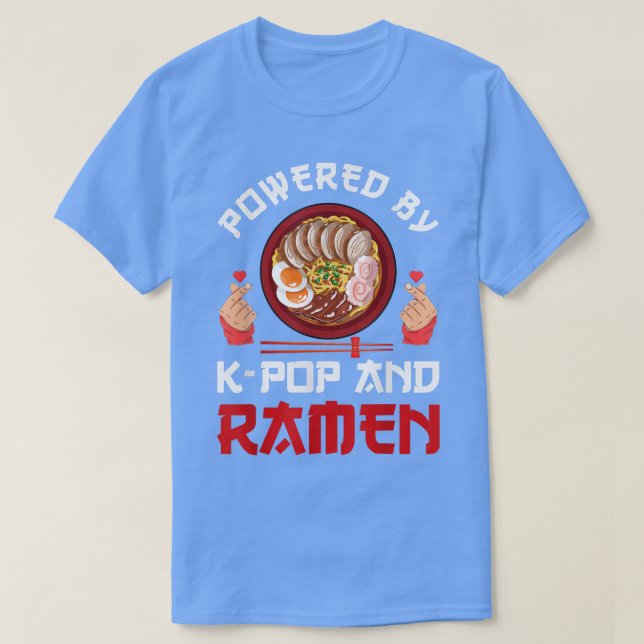 Camiseta Funny Ramen and K-Pop Graphic for Teen Girls  (Diseño del anverso)