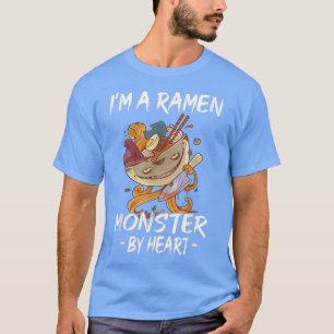 Camiseta Funny Ramen Monster By Heart - Ramen