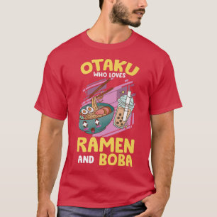 Camiseta Funny Ramen y Boba Lover - Kawaii Bubble Tea Ram