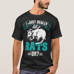 Camiseta Funny Rat Design Me gusta mucho Rats ok