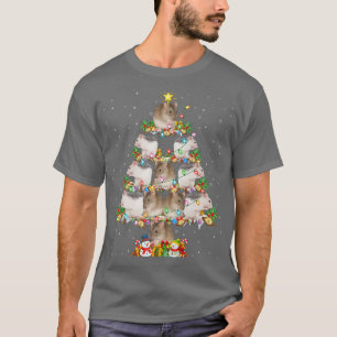 Camiseta Funny Rat Lover Xmas Lighting Santa Rat Christmas