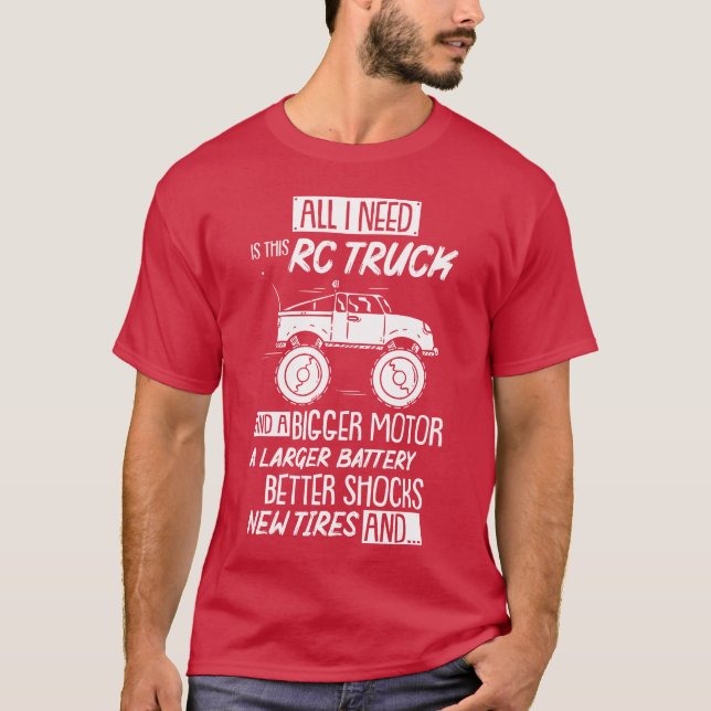 Camiseta Funny RC Racing RCruck Radio Controlled RC Car S f (Anverso)