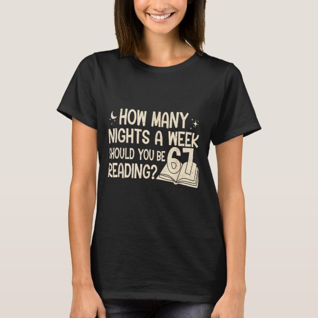 Camiseta Funny Reading 67 Six Seven Meme Englieacher Book L (Anverso)