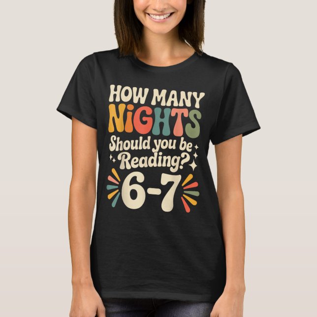 Camiseta Funny Reading 6 7 Six Seven Meme Englieacher Book  (Anverso)