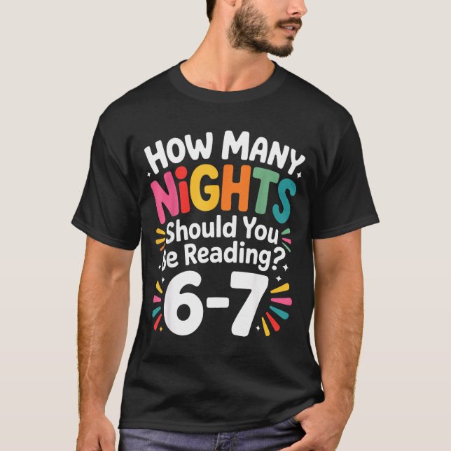 Camiseta Funny Reading 6 7 Six Seven Meme Englieacher Book  (Anverso)