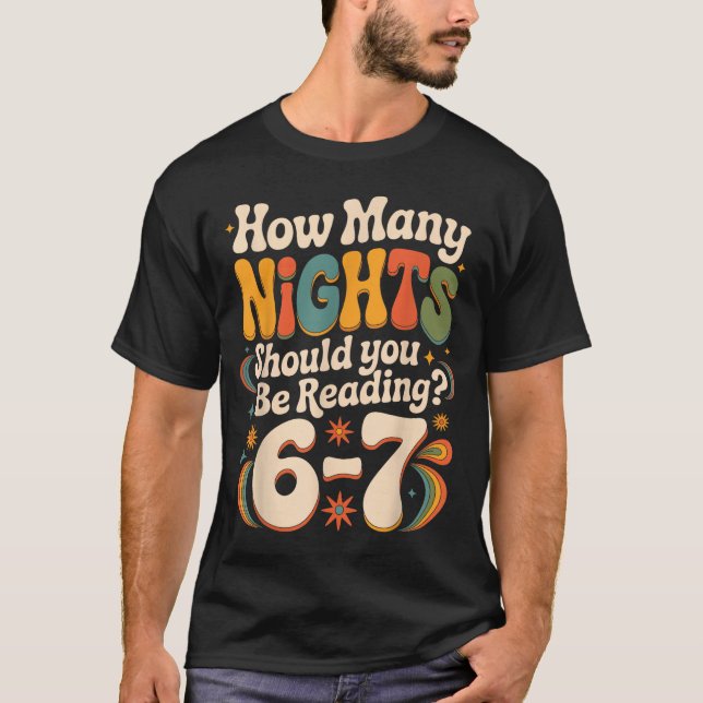 Camiseta Funny Reading 6 7 Six Seven Meme Englieacher Book  (Anverso)
