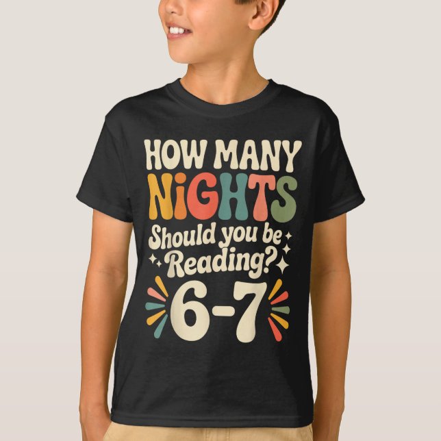 Camiseta Funny Reading 6 7 Six Seven Meme Englieacher Book  (Anverso)
