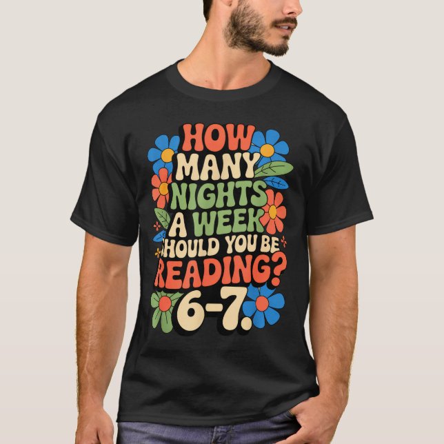 Camiseta Funny Reading Book Teacher 67 Six Seven Meme  (Anverso)