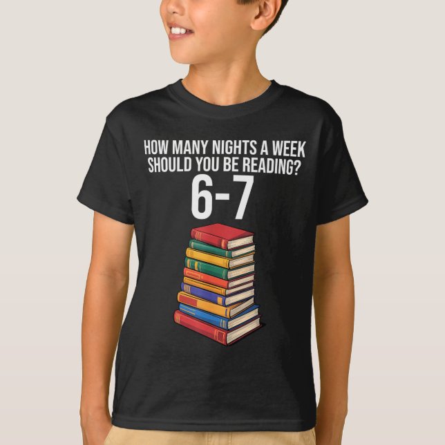 Camiseta Funny Reading Book Teacher 67 Six Seven Meme  (Anverso)