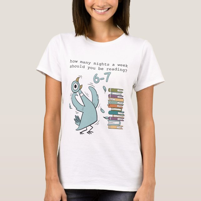 Camiseta Funny Reading Meme – 6–7 Nights a Week – Cute Book (Anverso)