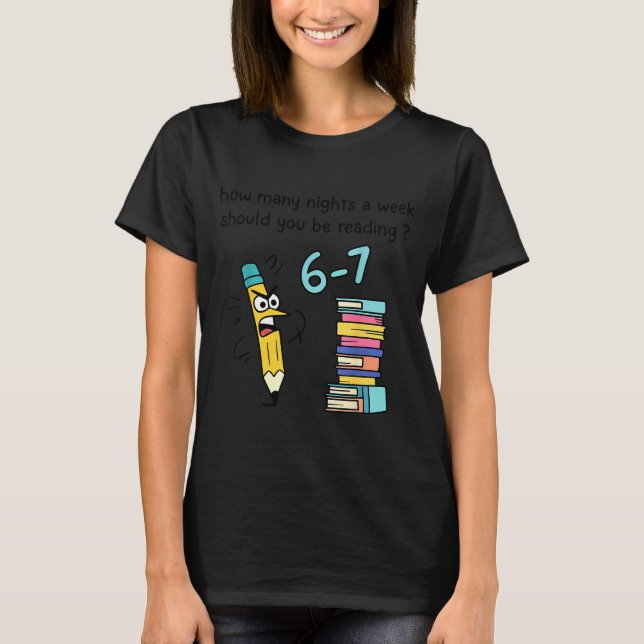 Camiseta Funny Reading Six Seven Meme Book Lover 67 Teacher (Anverso)