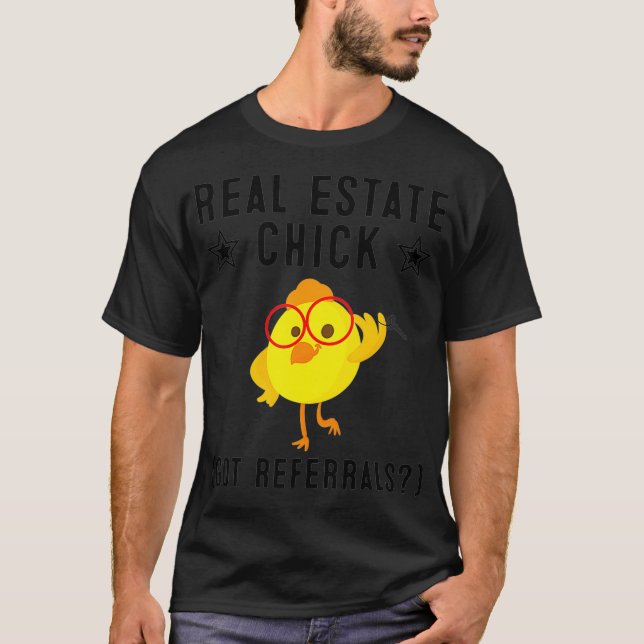 Camiseta Funny Real Estate Chick Gift  Realtor Agent Women  (Anverso)