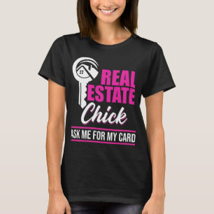 Camiseta Funny Real Estate Chick Property Broker Women