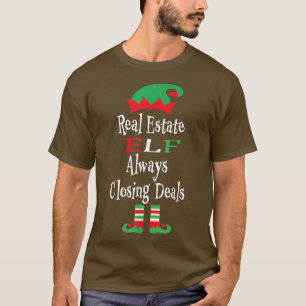 Camiseta Funny Real Estate Elf Siempre Cerrando Deals Chris