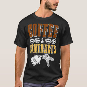 Camiseta Funny Real Estate Sales Agent Coffee Lover Cote P