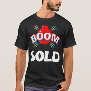Camiseta Funny Realtor Real Estate Agente vendió nueva casa