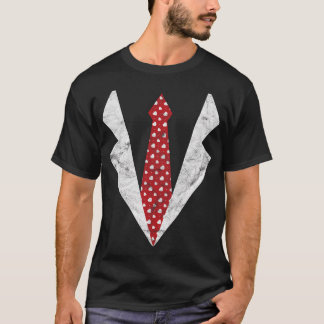 Camiseta Funny Red Heare Tie Con El Regalo De Vestido De Ve