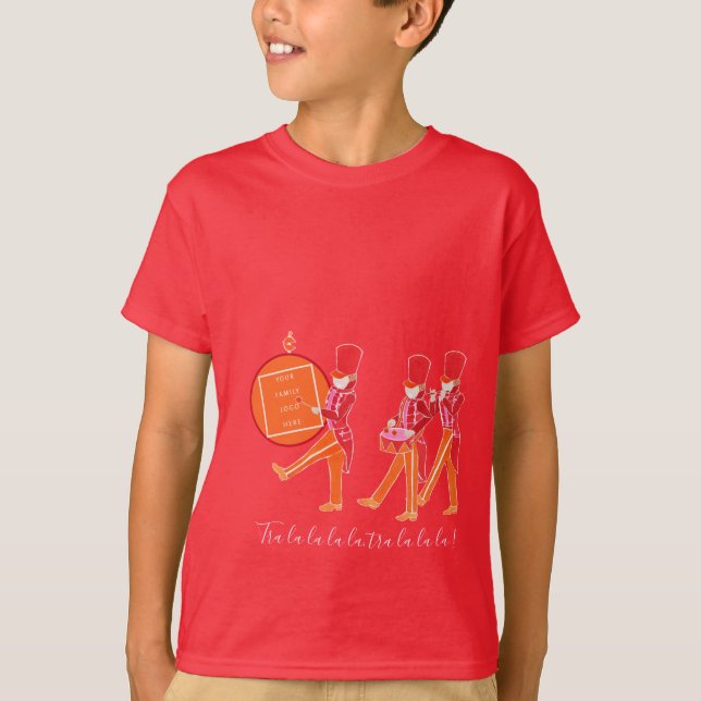 Camiseta Funny Red Naranja Nutcracker marchando en la banda (Anverso)