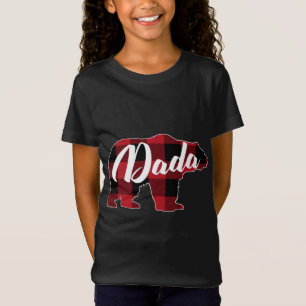 Camiseta Funny Red Plaid Buffalo Bear Appartal, Dada Pajama