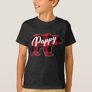 Camiseta Funny Red Plaid Buffalo Bear Appartal, Pappy Pajam