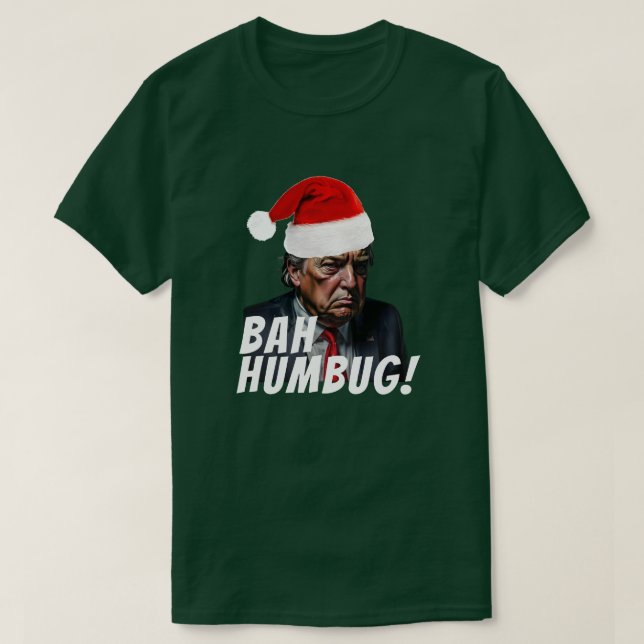 Camiseta Funny Red Santa Hat Trump Navidades feos (Diseño del anverso)