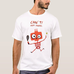 Camiseta Funny Red Skeleton   No puedo. Tengo a Padel   Dep